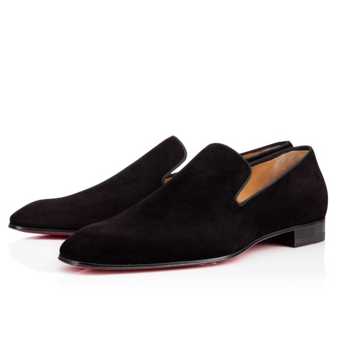 Loafers Christian Louboutin Dandelion 000 Veau Velours Loafer Barbati Negrii | RO12171