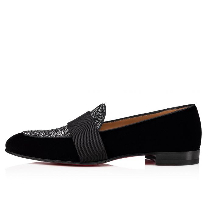 Loafers Christian Louboutin Night On The Ni 000 Version Velvet Loafer Barbati Negrii | RO82841