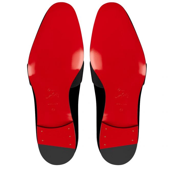 Loafers Christian Louboutin Night On The Ni 000 Version Velvet Loafer Barbati Negrii | RO82841