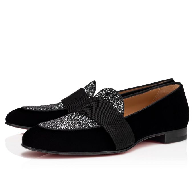 Loafers Christian Louboutin Night On The Ni 000 Version Velvet Loafer Barbati Negrii | RO82841