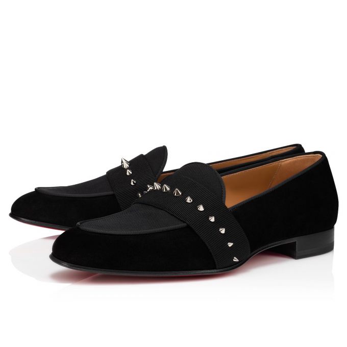 Loafers Christian Louboutin Nit Night Creative Fabric Loafer Barbati Negrii Argintii | RO82129