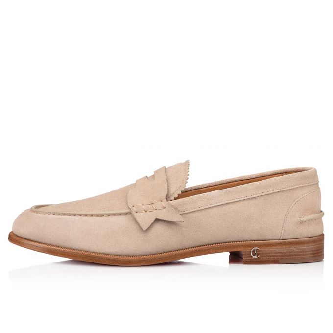 Loafers Christian Louboutin No Penny Calf Loafer Barbati Gri | RO60310