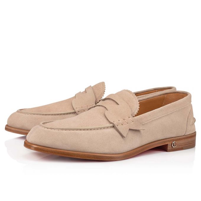 Loafers Christian Louboutin No Penny Calf Loafer Barbati Gri | RO60310