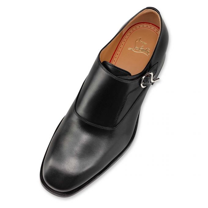 Monk Straps Christian Louboutin John Calf Monk Straps Barbati Negrii | RO81927