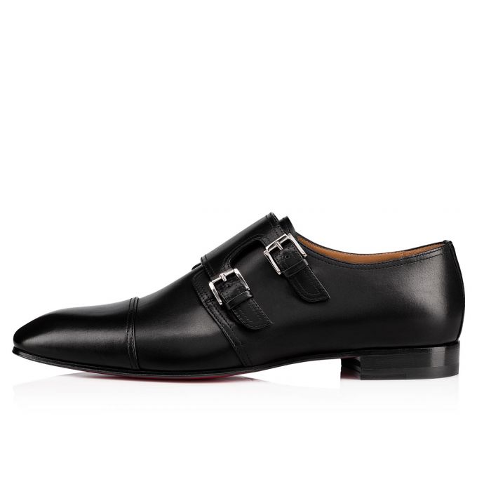 Monk Straps Christian Louboutin Mortimer 000 Calf Monk Straps Barbati Negrii | RO62546