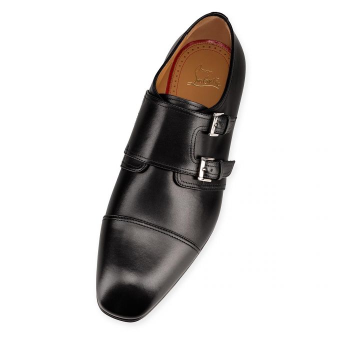 Monk Straps Christian Louboutin Mortimer 000 Calf Monk Straps Barbati Negrii | RO62546