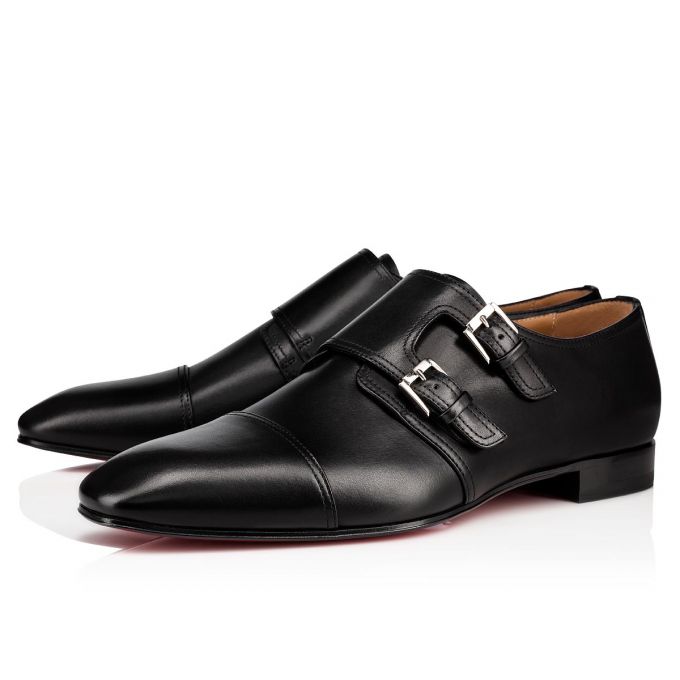 Monk Straps Christian Louboutin Mortimer 000 Calf Monk Straps Barbati Negrii | RO62546