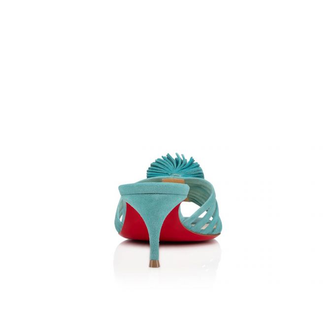 Mules Christian Louboutin Belbrossa 55 Veau Velours Mules Dama Albastri | RO11827