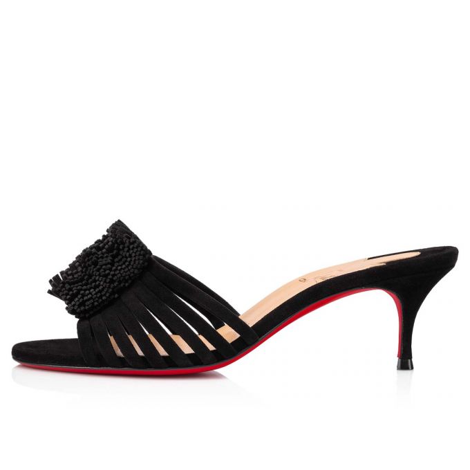 Mules Christian Louboutin Belbrossa 55 Veau Velours Mules Dama Negrii | RO56076