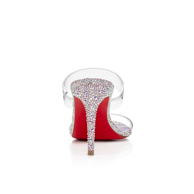 Mules Christian Louboutin Just Strass 85 Piele Intoarsa Mules Dama Roz Colorati | RO60039