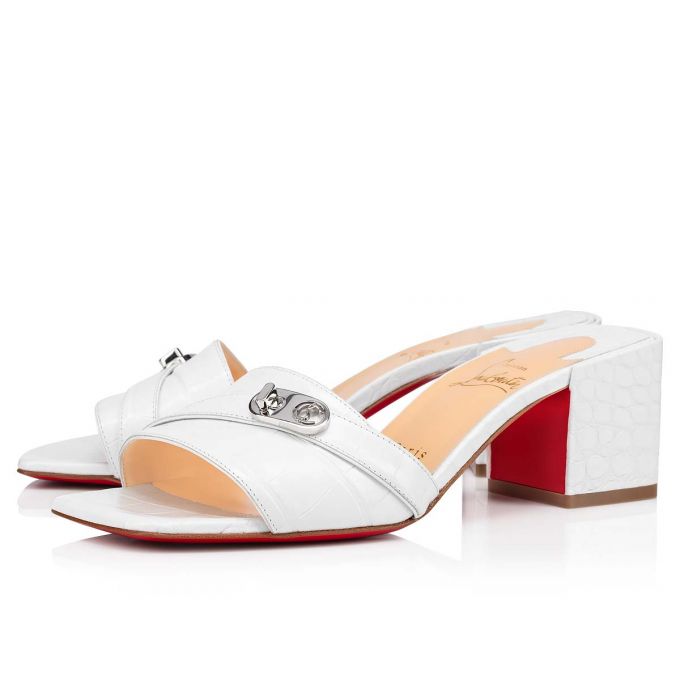 Mules Christian Louboutin Lock Art 55 Calf Mules Dama Albi | RO46366