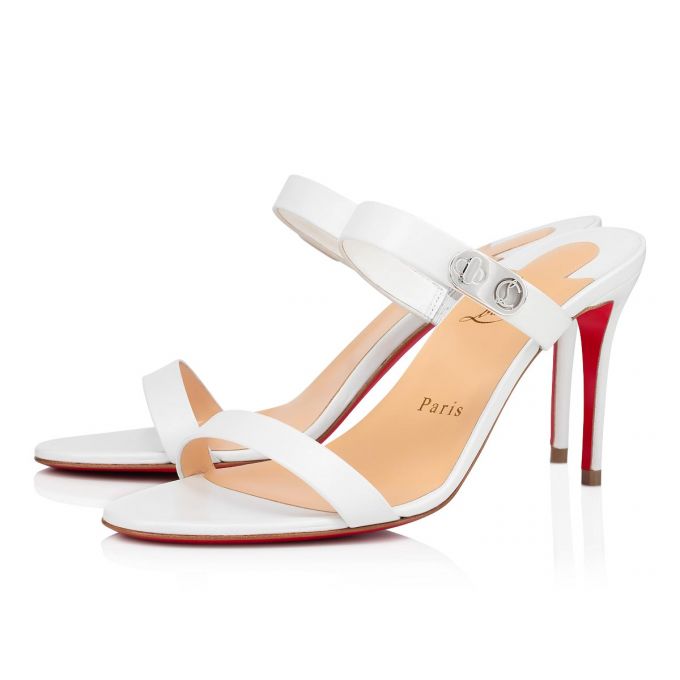 Mules Christian Louboutin Lock Me 85 Mules Dama Albi | RO18808