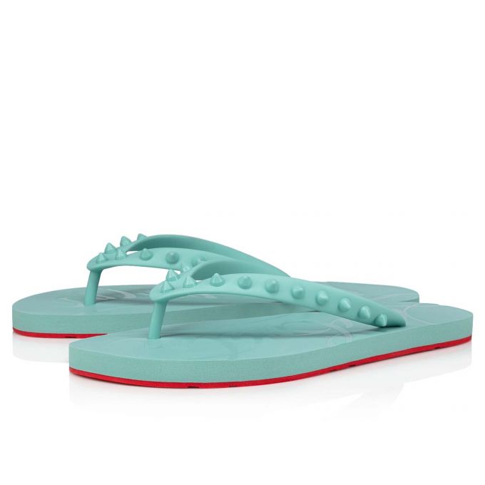 Mules Christian Louboutin Loubi Flip Plastic Finish Mules Dama Albastri Deschis | RO51192