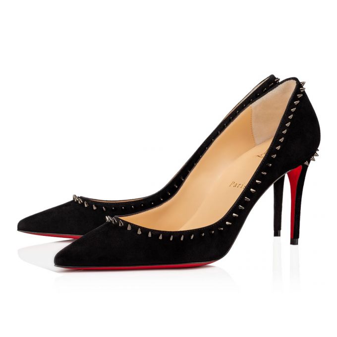 Pantofi Cu Toc Christian Louboutin Anjalina 085 85 Veau Velours Pumps Dama Negrii | RO66118