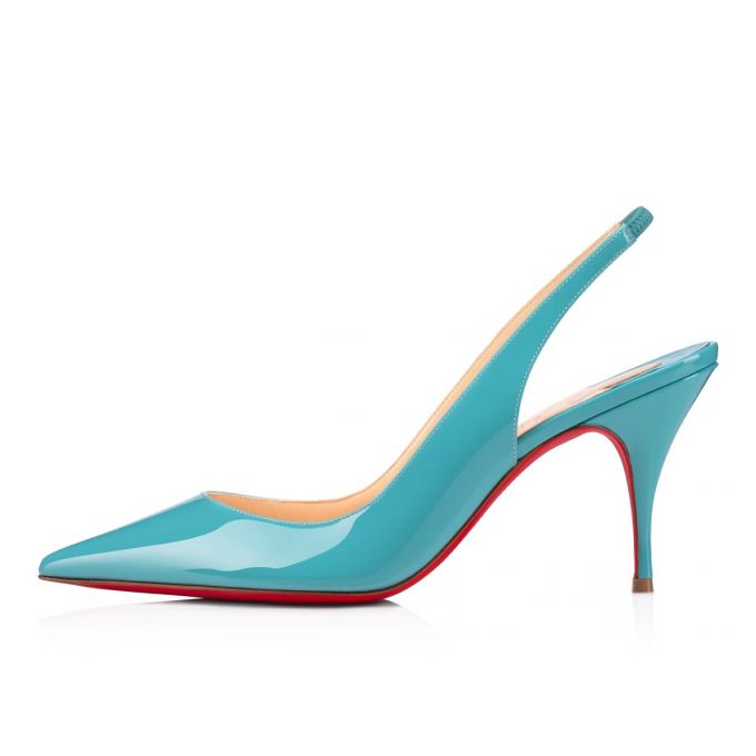 Pantofi Cu Toc Christian Louboutin Clare Sling 080 80 Noumea Lacuita Pumps Dama Turcoaz | RO31919