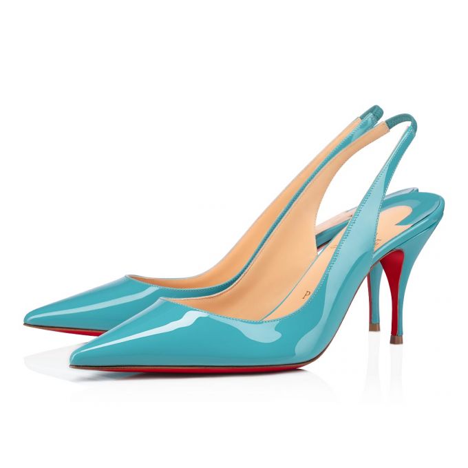 Pantofi Cu Toc Christian Louboutin Clare Sling 080 80 Noumea Lacuita Pumps Dama Turcoaz | RO31919