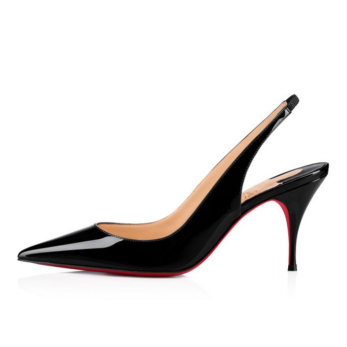 Pantofi Cu Toc Christian Louboutin Clare Sling 080 80 Lacuita Pumps Dama Negrii | RO43447