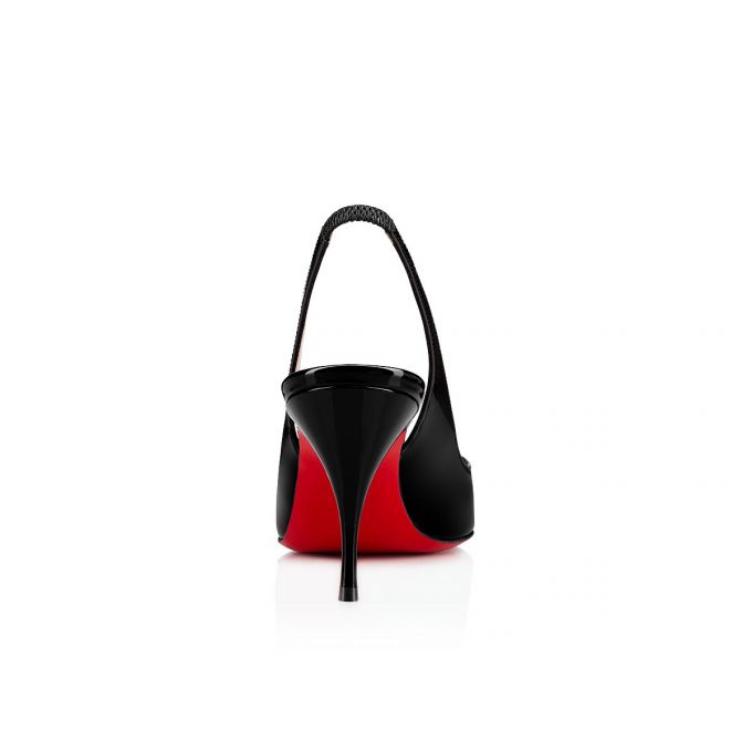 Pantofi Cu Toc Christian Louboutin Clare Sling 080 80 Lacuita Pumps Dama Negrii | RO43447