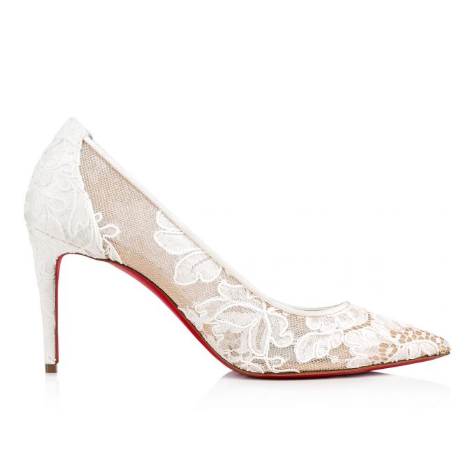 Pantofi Cu Toc Christian Louboutin Dantela 554 085 85 Version Off Dentelle Pumps Dama Albi | RO77201