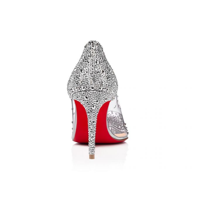 Pantofi Cu Toc Christian Louboutin Degrastrassita 85 Pvc Pumps Dama Argintii | RO36927