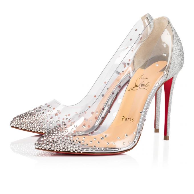 Pantofi Cu Toc Christian Louboutin Degrastrass Pvc 100 100 Version Pvc Pumps Dama Argintii | RO51655