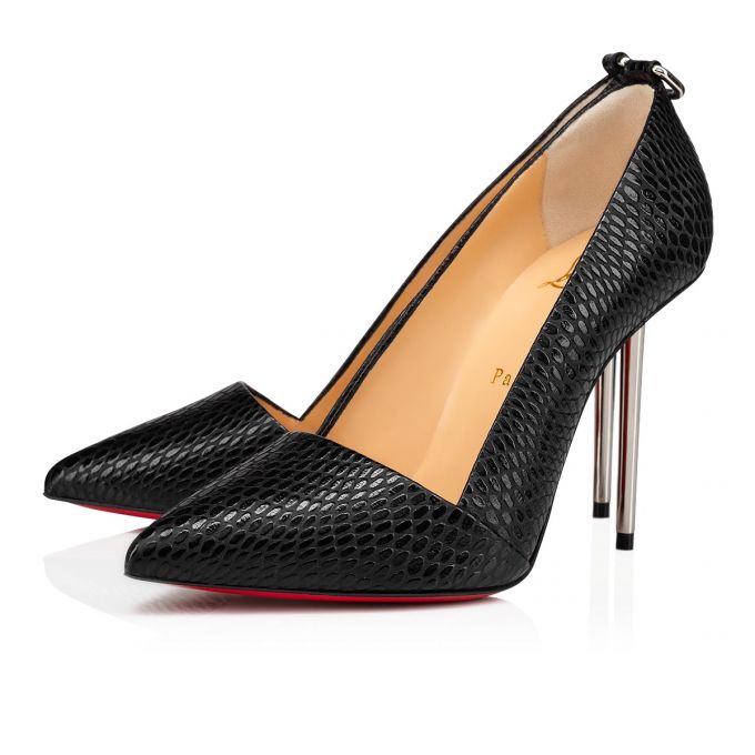 Pantofi Cu Toc Christian Louboutin Epic Et Pointe 100 Calf Pumps Dama Negrii | RO44454