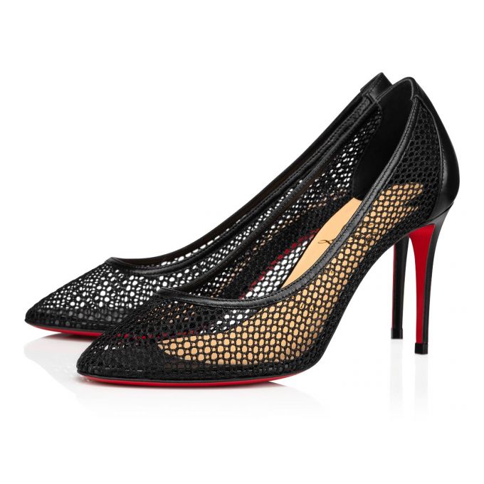 Pantofi Cu Toc Christian Louboutin Filomena 85 Dantela Pumps Dama Negrii | RO22469