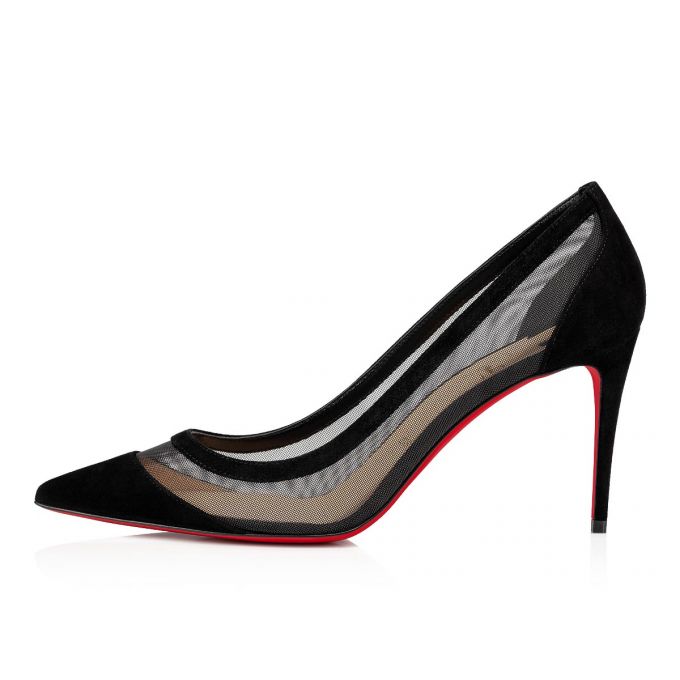 Pantofi Cu Toc Christian Louboutin Galativi 85 Version Veau Velours Pumps Dama Negrii | RO09365