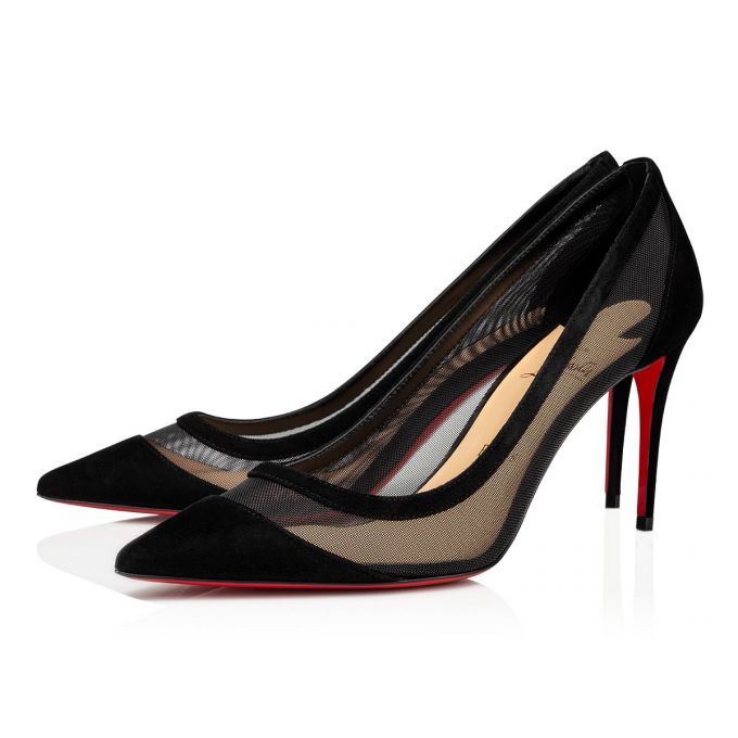 Pantofi Cu Toc Christian Louboutin Galativi 85 Version Veau Velours Pumps Dama Negrii | RO09365