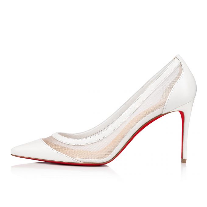 Pantofi Cu Toc Christian Louboutin Galativi 85 85 Version Clasici Fabric Pumps Dama Albi | RO23820