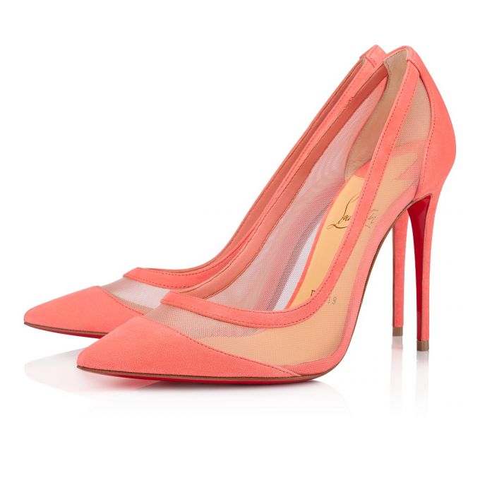 Pantofi Cu Toc Christian Louboutin Galativi 100 Fabric Pumps Dama Roz | RO33067