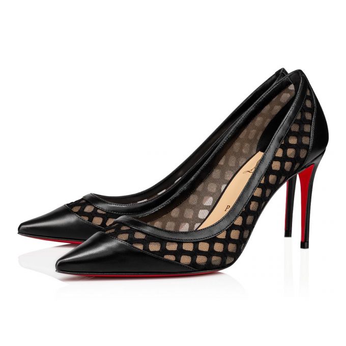 Pantofi Cu Toc Christian Louboutin Galativi 85 Version Dantela Pumps Dama Negrii | RO34942