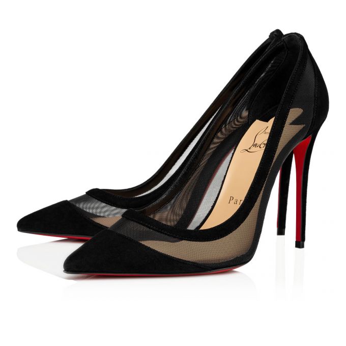 Pantofi Cu Toc Christian Louboutin Galativi 100 100 Version Veau Velours Pumps Dama Negrii | RO76606