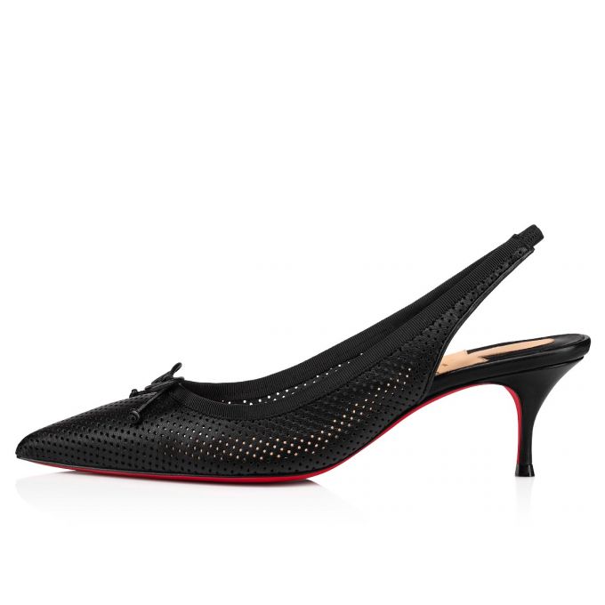 Pantofi Cu Toc Christian Louboutin Hall Sling Pump 55 Nappa Pumps Dama Negrii | RO23251