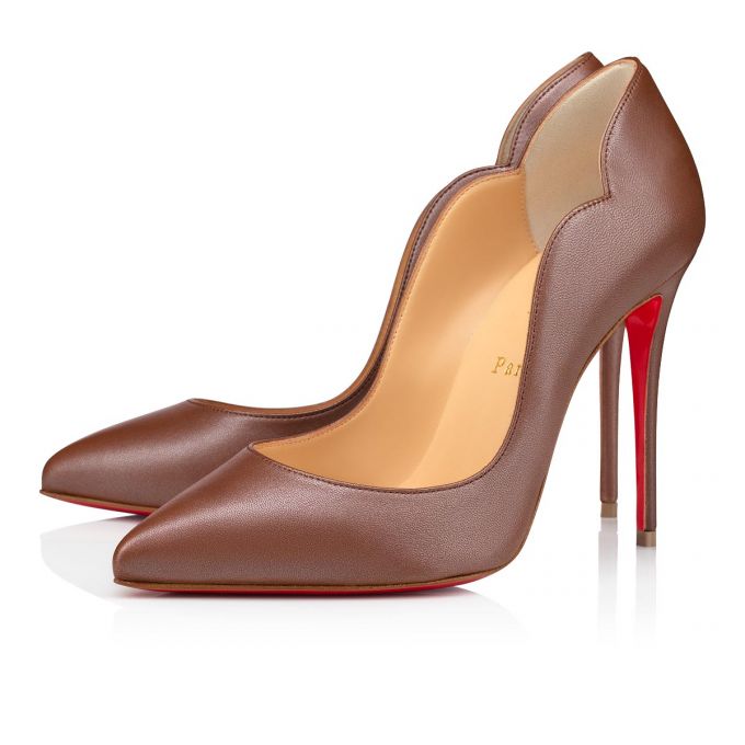 Pantofi Cu Toc Christian Louboutin Hot Chick 100 Nappa Pumps Dama Maro | RO16961