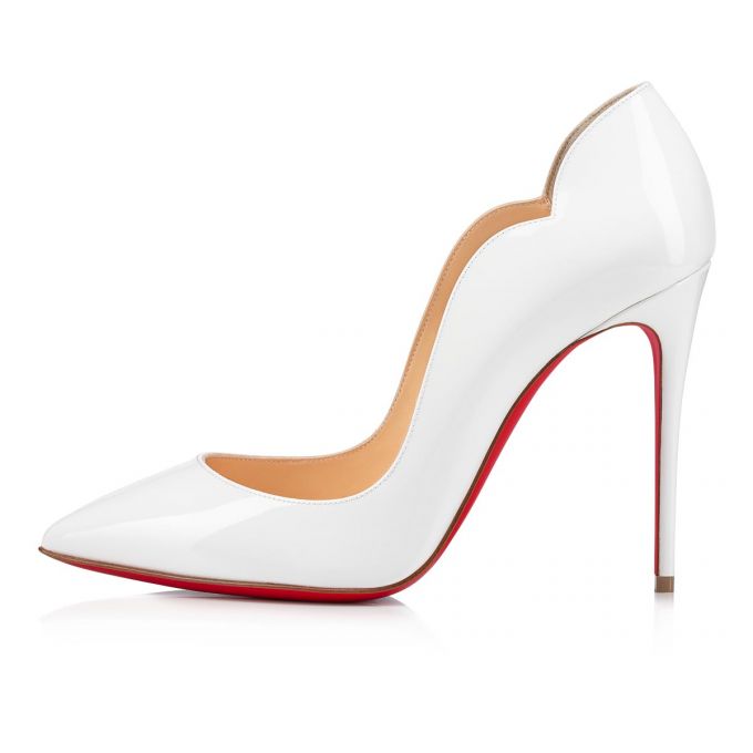 Pantofi Cu Toc Christian Louboutin Hot Chick 100 100 Lacuita Pumps Dama Albi | RO38577