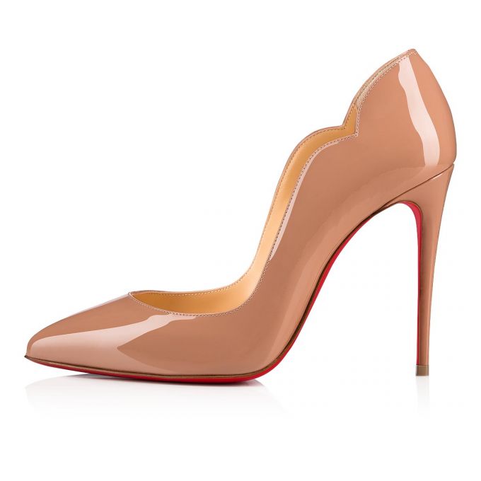 Pantofi Cu Toc Christian Louboutin Hot Chick 100 100 Lacuita Pumps Dama Bej | RO59019