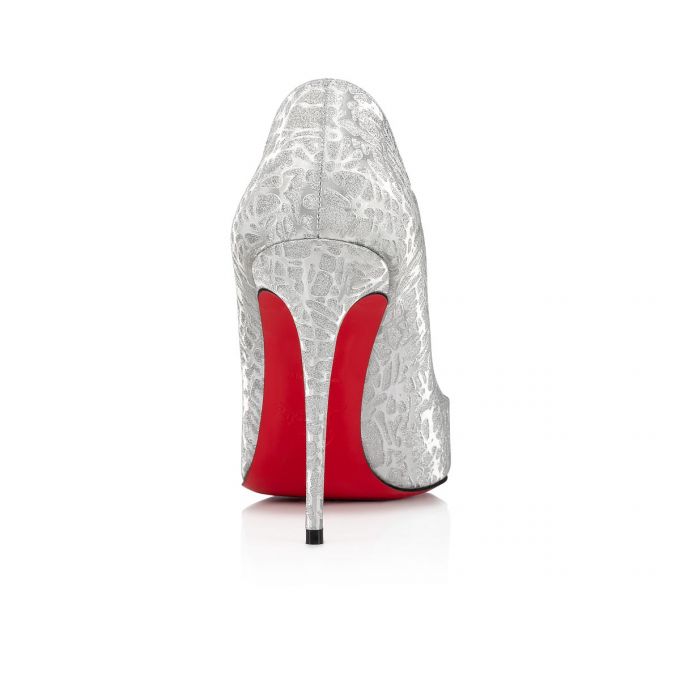 Pantofi Cu Toc Christian Louboutin Hot Chick 100 Specchio/Laminato Pumps Dama Argintii | RO84880