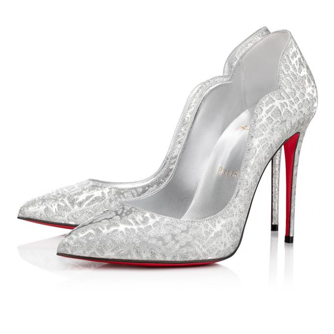 Pantofi Cu Toc Christian Louboutin Hot Chick 100 Specchio/Laminato Pumps Dama Argintii | RO84880