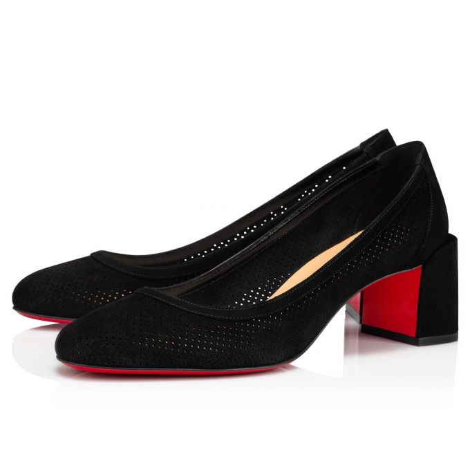 Pantofi Cu Toc Christian Louboutin Incastrana 55 Veau Velours Pumps Dama Negrii | RO06895