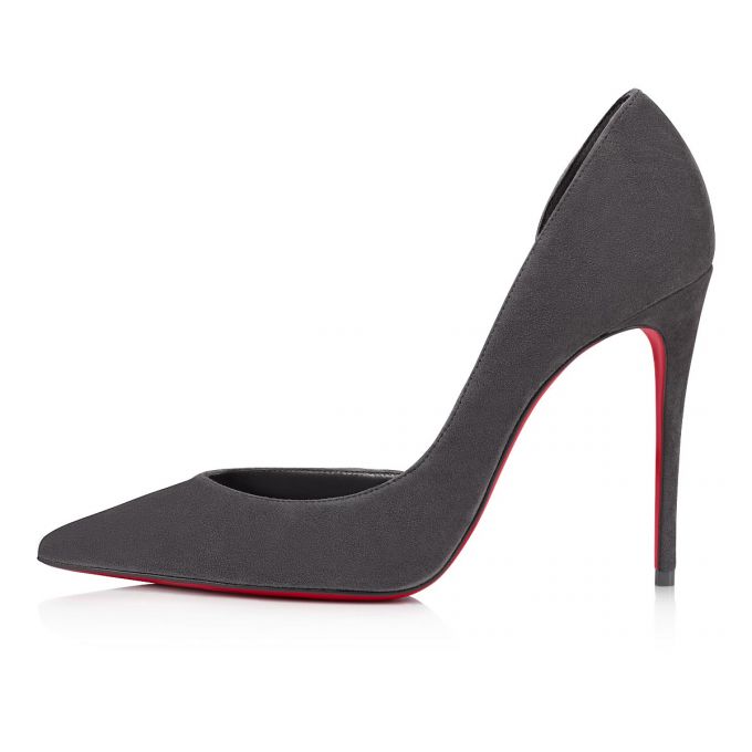 Pantofi Cu Toc Christian Louboutin Iriza 100 Veau Velours Pumps Dama Gri | RO27989