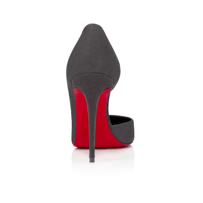 Pantofi Cu Toc Christian Louboutin Iriza 100 Veau Velours Pumps Dama Gri | RO27989