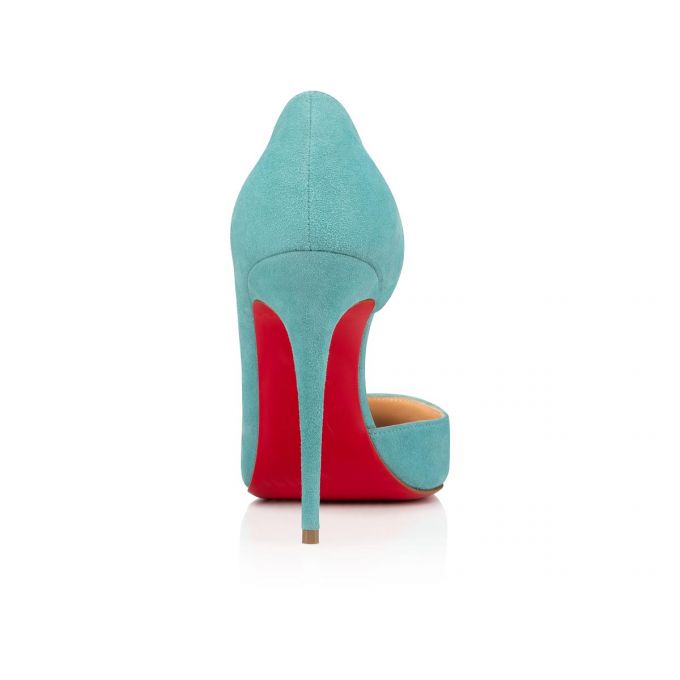 Pantofi Cu Toc Christian Louboutin Iriza 100 100 Noumea Veau Velours Pumps Dama Turcoaz | RO79074