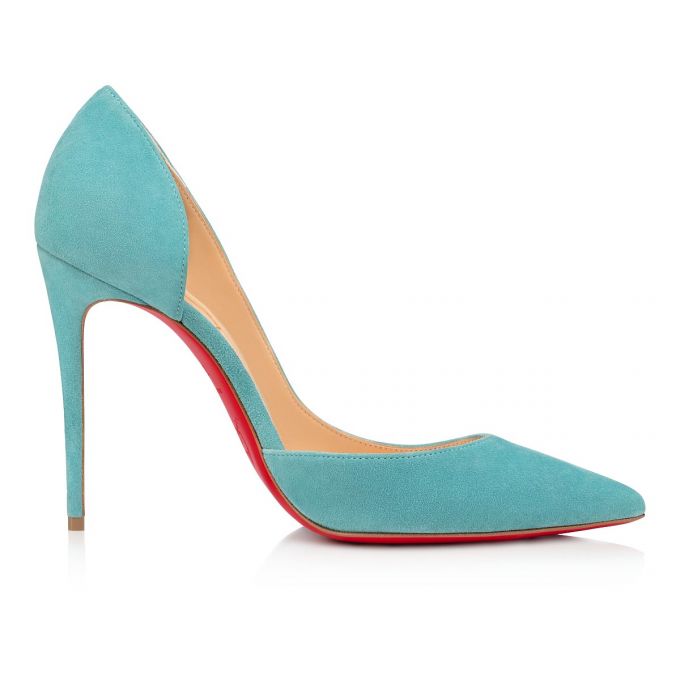 Pantofi Cu Toc Christian Louboutin Iriza 100 100 Noumea Veau Velours Pumps Dama Turcoaz | RO79074