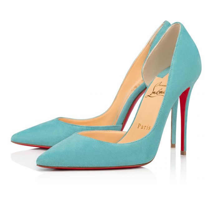 Pantofi Cu Toc Christian Louboutin Iriza 100 100 Noumea Veau Velours Pumps Dama Turcoaz | RO79074