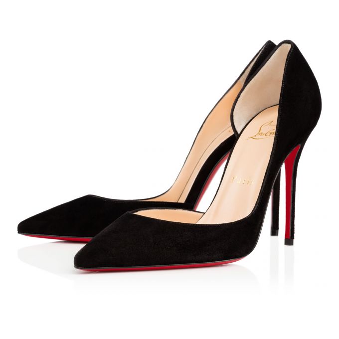 Pantofi Cu Toc Christian Louboutin Iriza 100 100 Veau Velours Pumps Dama Negrii | RO93640