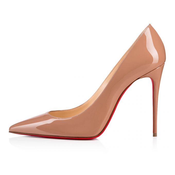 Pantofi Cu Toc Christian Louboutin Kate 100 100 6248 Lacuita Pumps Dama Bej | RO06326