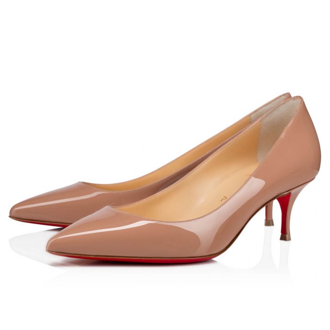 Pantofi Cu Toc Christian Louboutin Kate 055 55 Lacuita Pumps Dama Bej | RO35984