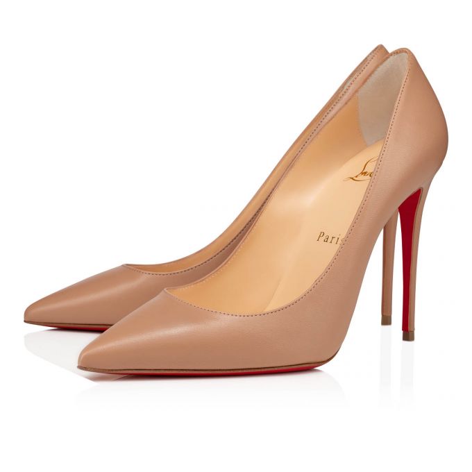 Pantofi Cu Toc Christian Louboutin Kate 100 Nappa Pumps Dama Bej | RO45898