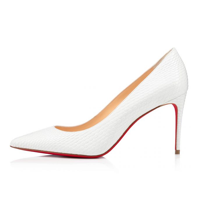 Pantofi Cu Toc Christian Louboutin Kate 85 Calf Pumps Dama Albi | RO75667